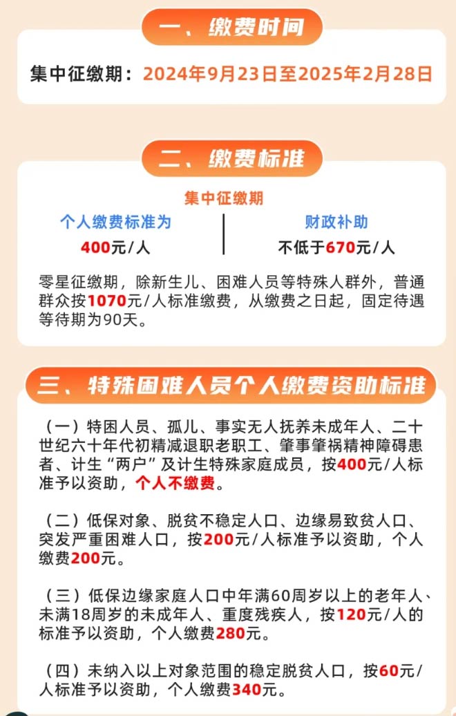貴州省2025年城鄉(xiāng)居民醫(yī)保繳費時間